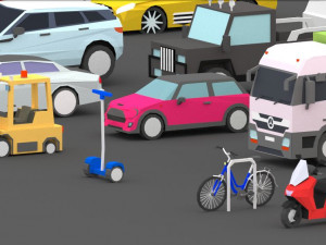 low poly london city 3D Model