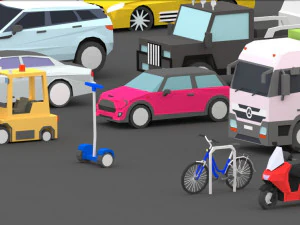 low poly london city 3D Model