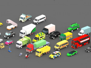 low poly london city 3D Model