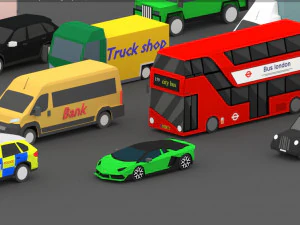low poly london city 3D Model