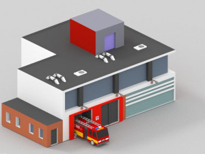 low poly london city 3D Model