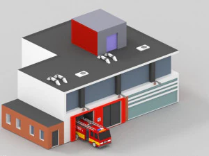 low poly london city 3D Model