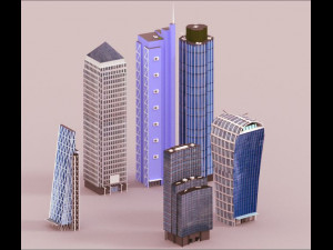 low poly london city 3D Model