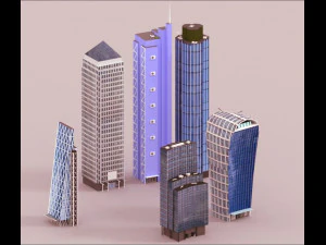 low poly london city 3D Model