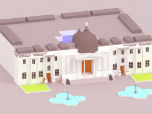 low poly london city 3D Model