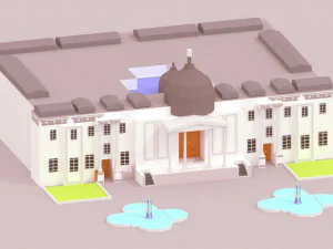 low poly london city 3D Model