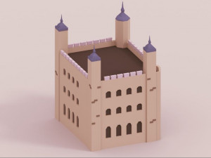 low poly london city 3D Model