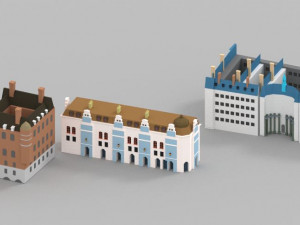 low poly london city 3D Model