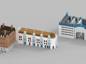 low poly london city 3D Model