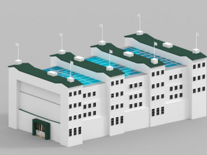 low poly london city 3D Model