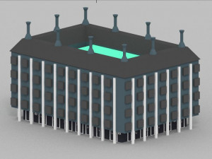 low poly london city 3D Model