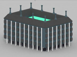 low poly london city 3D Model