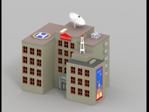 low poly london city 3D Model