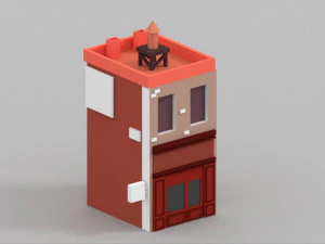 low poly london city 3D Model