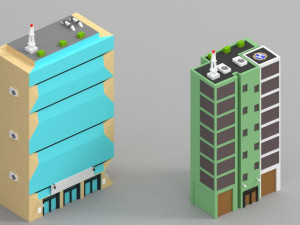 low poly london city 3D Model