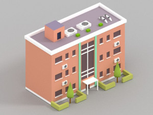 low poly london city 3D Model