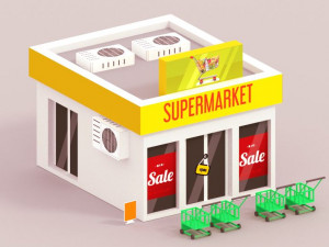 low poly london city 3D Model