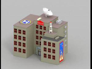 low poly london city 3D Model