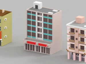 low poly london city 3D Model