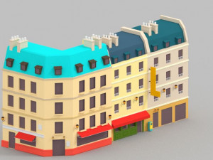 low poly london city 3D Model