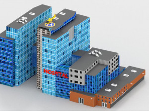low poly london city 3D Model