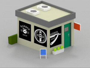 low poly london city 3D Model