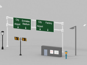 low poly london city 3D Model