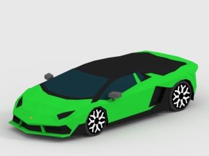 low poly lamborghini 3D Model