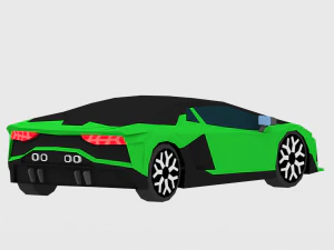 low poly lamborghini 3D Model