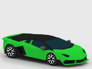 low poly lamborghini Model 3D