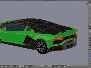 low poly lamborghini 3D Model