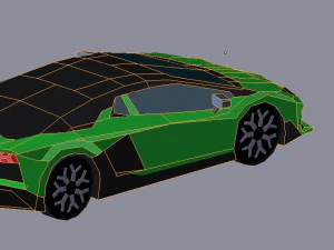 low poly lamborghini 3D Model