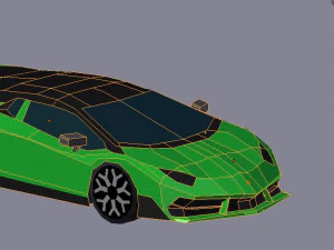 low poly lamborghini 3D Model