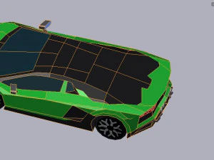 low poly lamborghini 3D Model