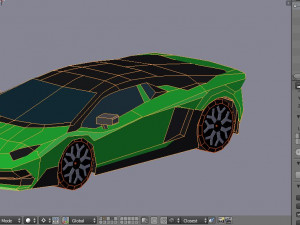 low poly lamborghini Model 3D