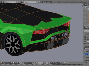 low poly lamborghini 3D Model