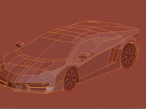 low poly lamborghini Model 3D