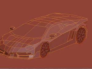 low poly lamborghini 3D Model