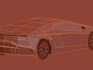 low poly lamborghini 3D Model