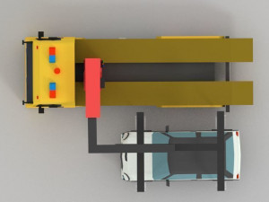 low poly tow truck 3D Model