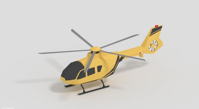 low poly helicopter game ready 3D मॉडल .c4d .max .obj .3ds .fbx .stl .blend 