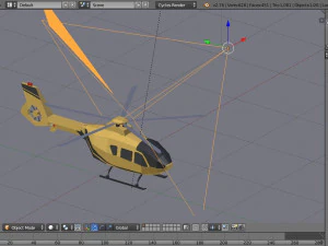 low poly helicopter game ready 3D Model