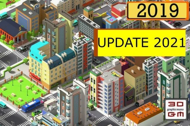 simplepoly city - low poly assets low-poly 3D Model .c4d .max .obj .3ds .fbx .stl .blend