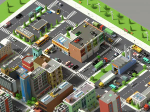 simplepoly city - low poly assets low-poly 3D Model