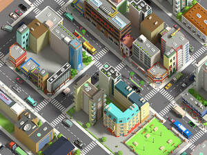 simplepoly city - low poly assets low-poly 3Dモデル