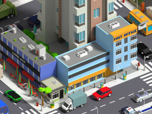simplepoly city - low poly assets low-poly 3Dモデル