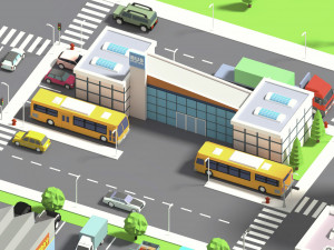 simplepoly city - low poly assets low-poly 3Dモデル