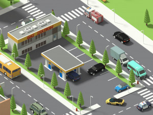 simplepoly city - low poly assets low-poly 3Dモデル