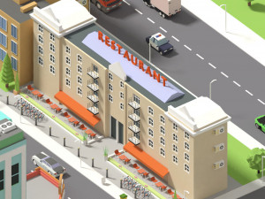 simplepoly city - low poly assets low-poly 3Dモデル