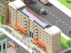 simplepoly city - low poly assets low-poly 3D Model
